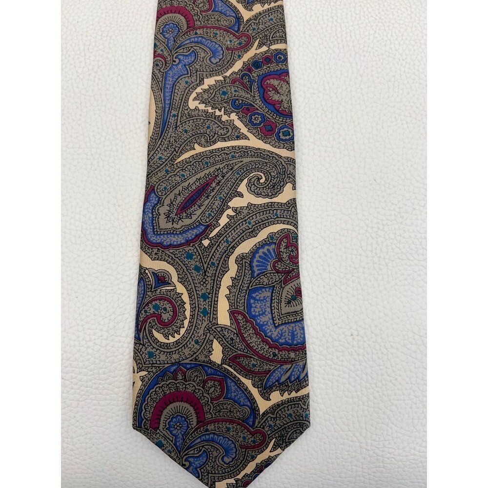 Damon Men Multicolored Silk Neck Tie (Extra Long)